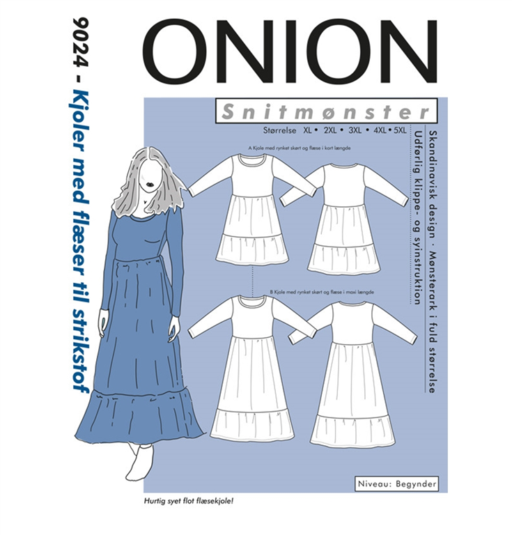noget genopretning input Onion 9024 - kjoler med flæser til strikstof - Stofgiganten