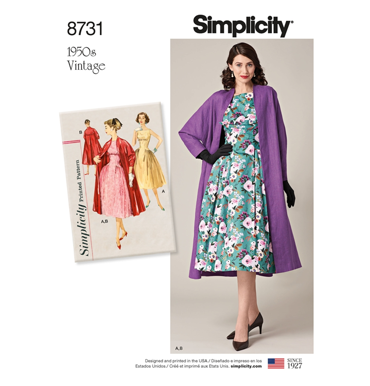 Simplicity 8731H5 - kjole, frakke med 2