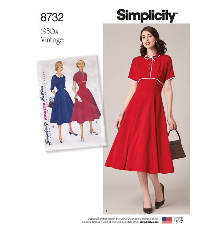 Simplicity 8732H5 - 50'er kjole med 2