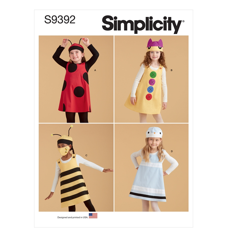 mandat Rede indvirkning Simplicity S9392A - forskellige kostumer med 4 variationer.